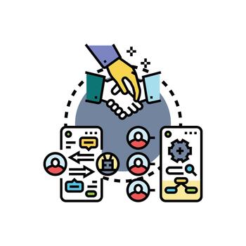 simplificado formación usabilidad concepto colaborativo desarrollo vector