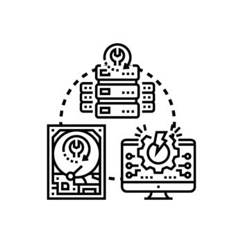 sistema Procesando presion desde multiestilo servidor computadora cuestiones vector