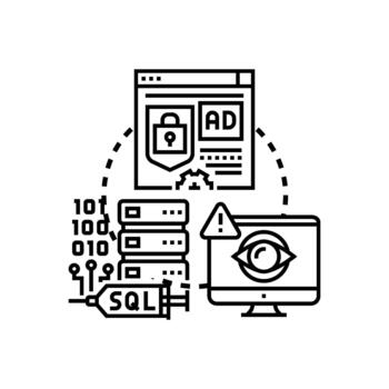 interceptación. apoderado ataque datos diseños hackear vector