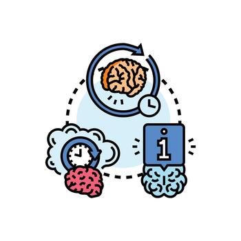 variations Digital brain memory processing information. concept vector