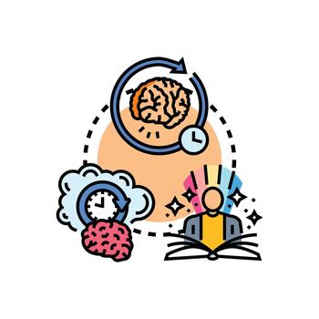 cerebro conjunto de estilos establecido memorización métodos mejorando aprendiendo. proceso vector