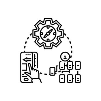 intuitivo formas aplicación estilo interfaz experiencia. desarrollo vector
