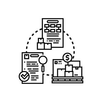 con licencia adquisitivo solicitud proceso departamento. concepto vector