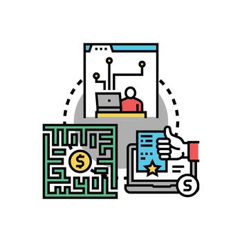 Problem solving process finding. issue resolution solution vector