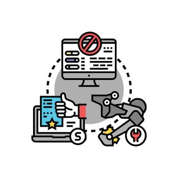problema resolviendo con técnico apoyo y. bueno actuación vector