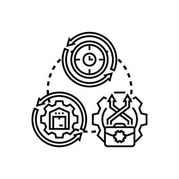 simplificado proceso. administración maximizando flujo de trabajo mejoramiento vector