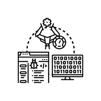 código desarrollo mejor practicas para software calidad. vector
