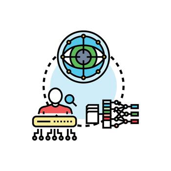 Artificial intelligence processing data for. pattern matching vector