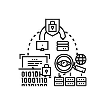 seguro https conexión concepto. para datos proteccion vector