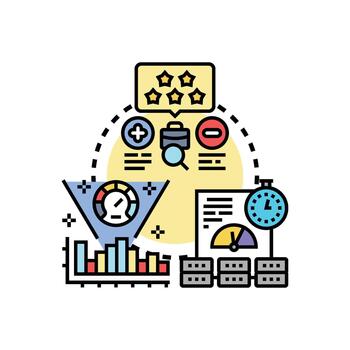 Software application. performance testing development process vector