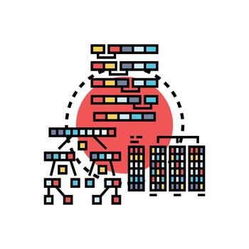 comparación. establecido burbuja ordenar algoritmo datos Procesando concepto vector