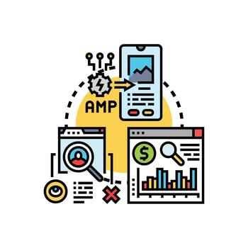 Website conversion boosting. strategy developing process vector