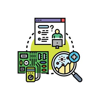 diagnóstico razonamiento. apoyo sistema analizando técnico datos vector