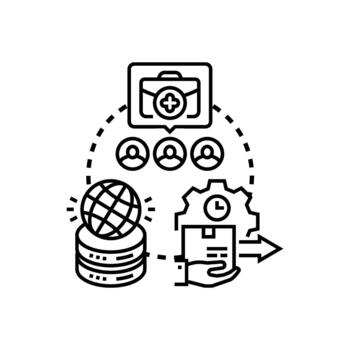 paralelo Procesando flujo de trabajo optimizando digital. tarea eficiencia vector