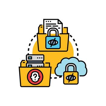 confidencial informática ambiente. asegurando sensible datos vector