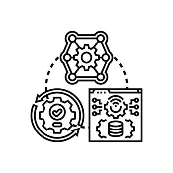 software marco de referencia desarrollo proceso. resumen concepto ilustración vector