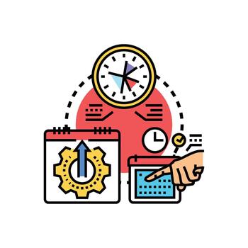 It program planning timeline management development process vector