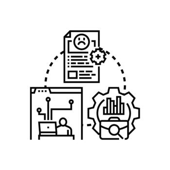 defecto resolución flujo de trabajo. proceso desarrollando software problema vector