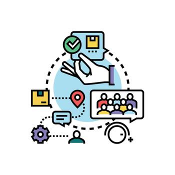 ágil continuo entrega modelo proceso desarrollo. vector