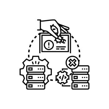 vulnerabilidad reparar administración asegurando datos servidor sistema. vector