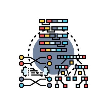 Bubble sort. array sorting data structure algorithm vector