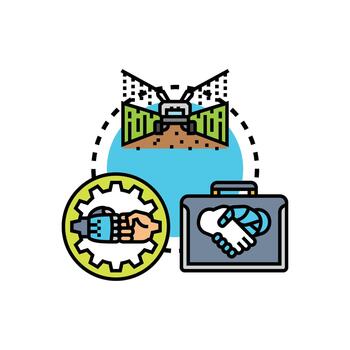 Autonomous bot workflows verifying implementation process. vector