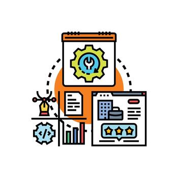Quality management analytics framework developing business solution vector