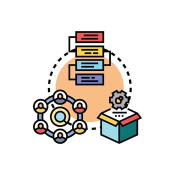 programación pasos. flujo de trabajo desarrollo proceso visualización vector