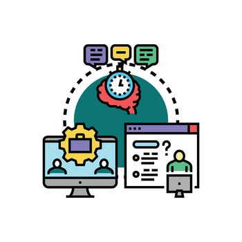 Knowledge gathering process developing. educational strategy vector