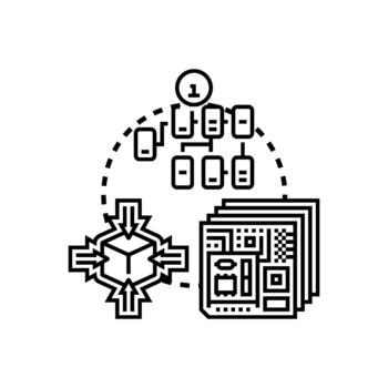 Layout design. process conceptualizing user interface component structure vector