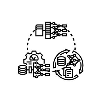 rápido aprendiendo. tutorial con datos Procesando y artificial inteligencia vector