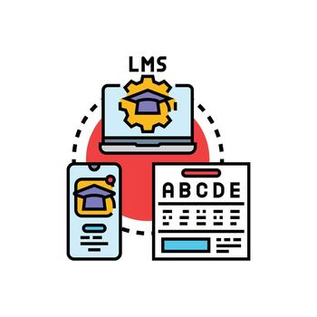 personalizado aprendizaje administración sistema software. desarrollo concepto vector