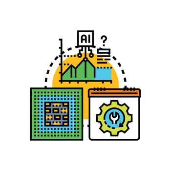 artificial inteligencia actuación mejoramiento tecnología desarrollo concepto. vector