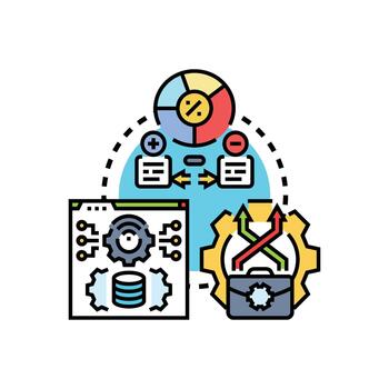 Software. deployment managing workflow and development process vector