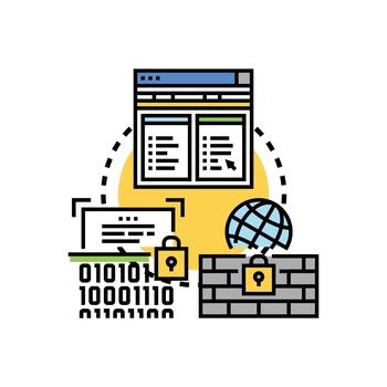 Https trusted. origin for secure internet connection vector