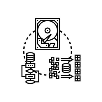 relacional. bases de datos arquitectura almacenamiento Procesando datos sistema vector