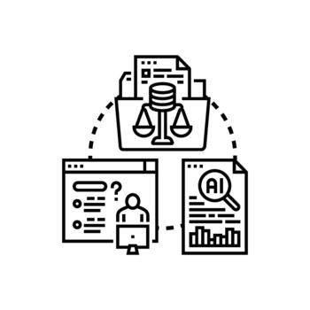 Idea validation process analyzing data and feedback. vector
