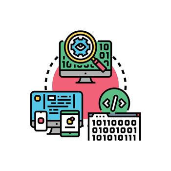 abierto fuente software. biblioteca desarrollo programación concepto vector