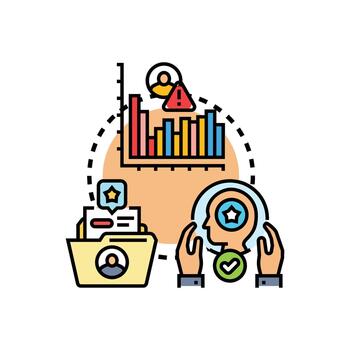 Customer loyalty. program managing data analytics vector