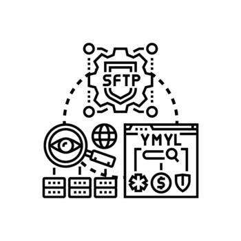 https de confianza origen seguro datos. transferir concepto vector