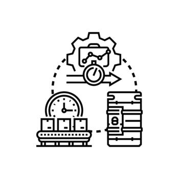 Kanban método proceso optimizando proyecto gestión. flujo de trabajo vector