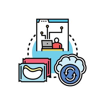 software parche concepto actualización desarrollando. computadora programa vector