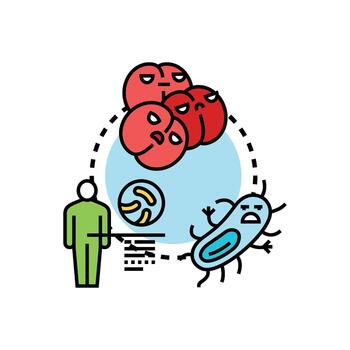 microbio estudiar icono explorador patógeno Interacción vector