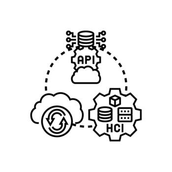 repartido informática nodos sistema conceptos. para nube datos Procesando vector