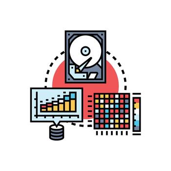 Large scale data management and big data processing vector