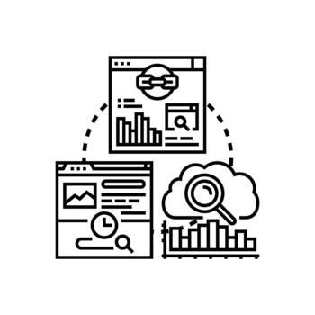 Post deployment analytics concept developing software and website performance analyzing vector