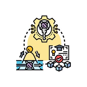criptográfico. paquete informática asegurando datos seguridad y intimidad vector