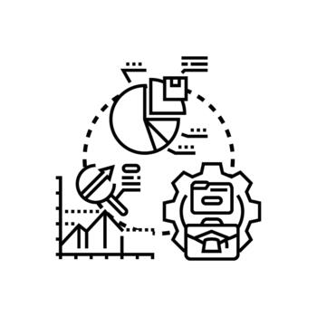 Data styleset model schema mapping process concept developing. vector
