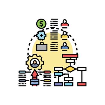Staff classification process concept vector