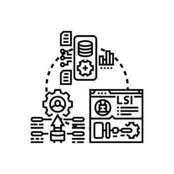 Document intelligence generation process concept illustration vector